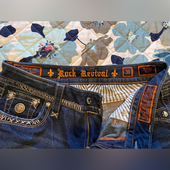 Rock Revival Dark Blue Boot Cut Jeans - Picture 4 of 4